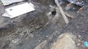Thumbnail of Stone-lined drain (capstones removed)