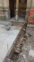 Thumbnail of Trench for new drainage gully (hole in top of chamber to south of services)