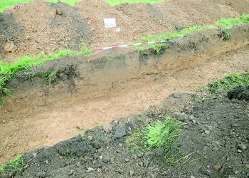 Paleochannel typical of those found across site. Copyright HS2. 