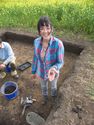 Thumbnail of Alison with teeth find