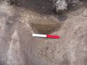 Thumbnail of T2 west facing cut in half section of post hole [1274]
