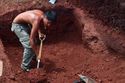 Thumbnail of Joaquin Soler Hotu removing backfill from trench 2