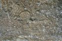 Thumbnail of Pair of eye petroglyphs I07 in quarry bay in interior of Rano Raraku