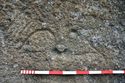 Thumbnail of Pair of eye petroglyphs I07 in quarry bay in interior of Rano Raraku