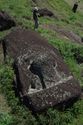 Thumbnail of Possible petroglyph A13 on moai face in interior  Rano Raraku.