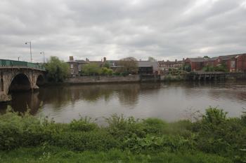 West facing shot of The Maltings from the eastern banks of the River Trent