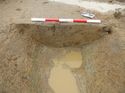 Thumbnail of Gully, SW facing section, trench 450, looking NE
