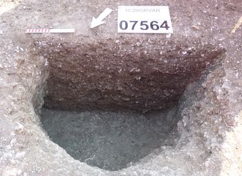 Example of Iron Age bell-pits found across the site copyright HS2 Ltd. 