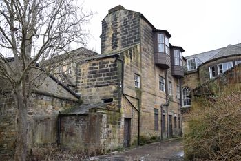 Shot of the three-storey range behind no. 6