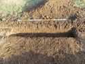 Thumbnail of Evaluation Area 2, Trench 3, N facing section of quarry pit [302], 2M scale, view from N