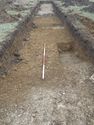 Thumbnail of Evaluation Area 2, Trench 23 overview of quarry pit [2302], 2M scale, view from W