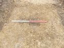 Thumbnail of Evaluation Area 2, Trench 10 SW facing section of posthole [1003], 1M scale, view from SW