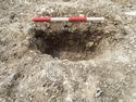 Thumbnail of Area A, N facing section of pit [3003], 0.4M scale, view from N