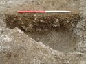 Thumbnail of Area A, S facing section of pit [3043], 1M scale, view from SW