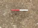 Thumbnail of Area A, SE facing section of posthole [3211], 0.2M scale, view from SE