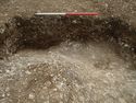 Thumbnail of Area A, N facing section of pits [3296] & [3301], 1M scale, view from N