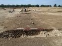 Thumbnail of Area A, oblique view of ditch segments [3362] & [3365], 2M scale, view from E