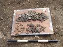 Thumbnail of Area A, discarded pottery from fill of ditch (3380), 0.5M scale