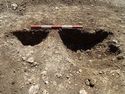 Thumbnail of Area A, W facing section of pits [3399] & [3401], 0.4M scale, view from W