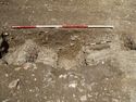 Thumbnail of Area A, S facing section of linear [3416] [3419] [3422] [3424] & pit [3426], 2M scale, view from SW