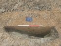 Thumbnail of View to W, S.40, Pit [149], Re-cut [151], 1x1m scale