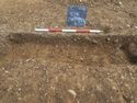 Thumbnail of View to N, S.25, Ditch [121], Furrow [123], 1x1m scale