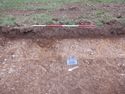 Thumbnail of North-west facing section of furrow [009] and ditch [011] (2m scale)