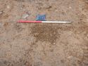 Thumbnail of North-west facing pre-excavation shot of burial 1, SK029 (1m scale)