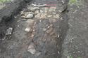 Thumbnail of Wall 3908 and hearth/oven 3909 looking S
