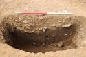 Thumbnail of South south-west facing section of pit [1005]. From Archaeological Recording at West of Culworth, Northamptonshire, England.