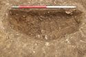 Thumbnail of Plan shot of pit [1017], facing north. From Archaeological Recording at West of Culworth, Northamptonshire, England.