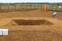 Thumbnail of Location shot of enclosure ditch [1014], facing east. From Archaeological Recording at West of Culworth, Northamptonshire, England.