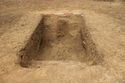Thumbnail of West facing section of enclosure ditch [1014]. From Archaeological Recording at West of Culworth, Northamptonshire, England.