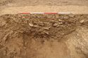 Thumbnail of South-east facing section of wedge cut in enclosure ditch [1015]. From Archaeological Recording at West of Culworth, Northamptonshire, England.