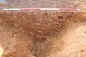 Thumbnail of North facing section of enclosure ditch [1016]. From Archaeological Recording at West of Culworth, Northamptonshire, England.