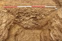Thumbnail of South facing section of enclosure ditch [1015]. From Archaeological Recording at West of Culworth, Northamptonshire, England.