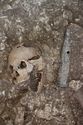 Thumbnail of Photo 16122 Skeleton 605389 glass cone beaker SF1277 context no board