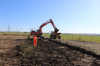 Working Shot Taken during Archaeological Recording at Lower Radbourne DMV.