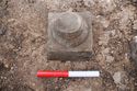 Thumbnail of Trench 5 SF25 (worked stone, base of baluster) from demolition deposit (502), 0.2m scale