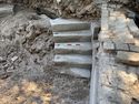 Thumbnail of Trench 1, steps down into plunge pool {109}, view S, 0.5m scale