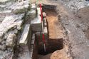 Thumbnail of Trench 2 overview showing wall {206}, view WSW, 2m scale
