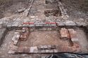 Thumbnail of Trench 7 fireplace {717}, view ENE, 2m scale