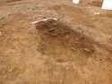 Thumbnail of Ditch [1060], oblique of terminus. From archaeological recording and construction integrated recording at Thorpe Mandeville, Northamptonshire, England.