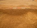 Thumbnail of Ditch [1063], east facing section of ditch, facing West. From archaeological recording and construction integrated recording at Thorpe Mandeville, Northamptonshire, England.