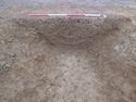 Thumbnail of Ditch [1072], south facing section of ditch, facing North. From archaeological recording and construction integrated recording at Thorpe Mandeville, Northamptonshire, England.