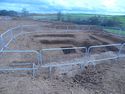 Thumbnail of Ditch [1006]. Shot of large enclosure ditch slots. From archaeological recording and construction integrated recording at Thorpe Mandeville, Northamptonshire, England.