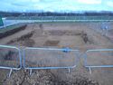 Thumbnail of Ditch [1083]. Shot of large enclosure ditch slots. From archaeological recording and construction integrated recording at Thorpe Mandeville, Northamptonshire, England.