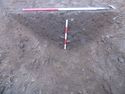 Thumbnail of Ditch [2014], north facing section of ditch, facing South. From archaeological recording and construction integrated recording at Thorpe Mandeville, Northamptonshire, England.
