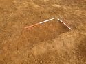 Thumbnail of Ditch [1005]. Oblique of terminus, facing South. From archaeological recording and construction integrated recording at Thorpe Mandeville, Northamptonshire, England.
