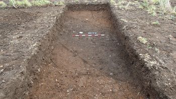 archaeol6-302732: Digital Archive from an Archaeological Evaluation of the Square Enclosure at Aldham Mill Hill, Hadleigh, Suffolk, March 2019. Copyright:  Archaeology South-East